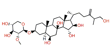 5a-Ergost-24(28)-en-3b,6b,8,15a,16b,26-hexol 3-O-(2-O-methyl)-b-D-xylopyranoside